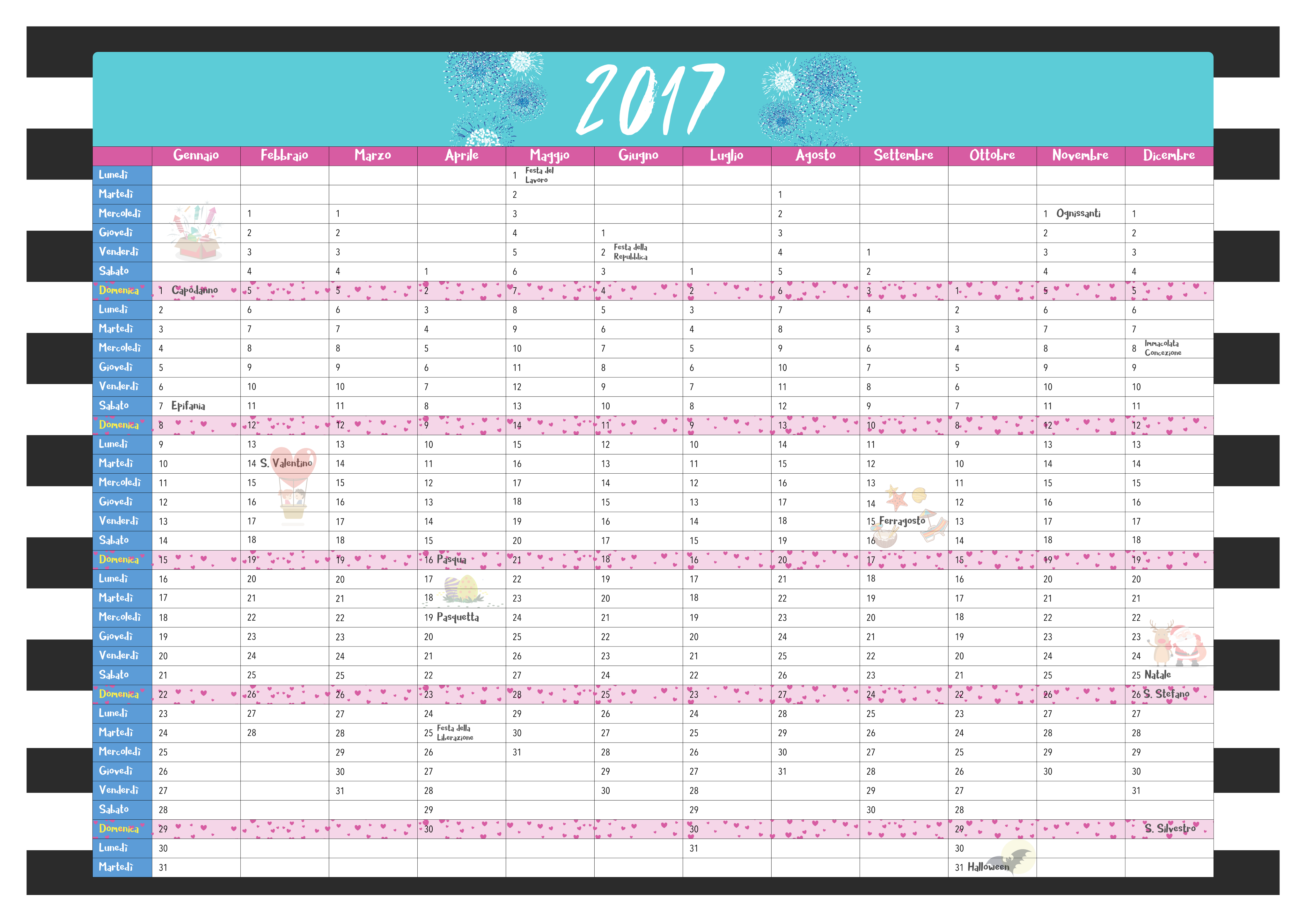 Calendario Annuale 17 Free Printable Scripta Manent Torino